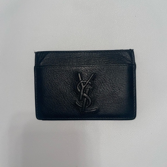 ❌SOLD❌ Authentic Yves Saint Laurent Black Leather Card Holder - Picture 4 of 4